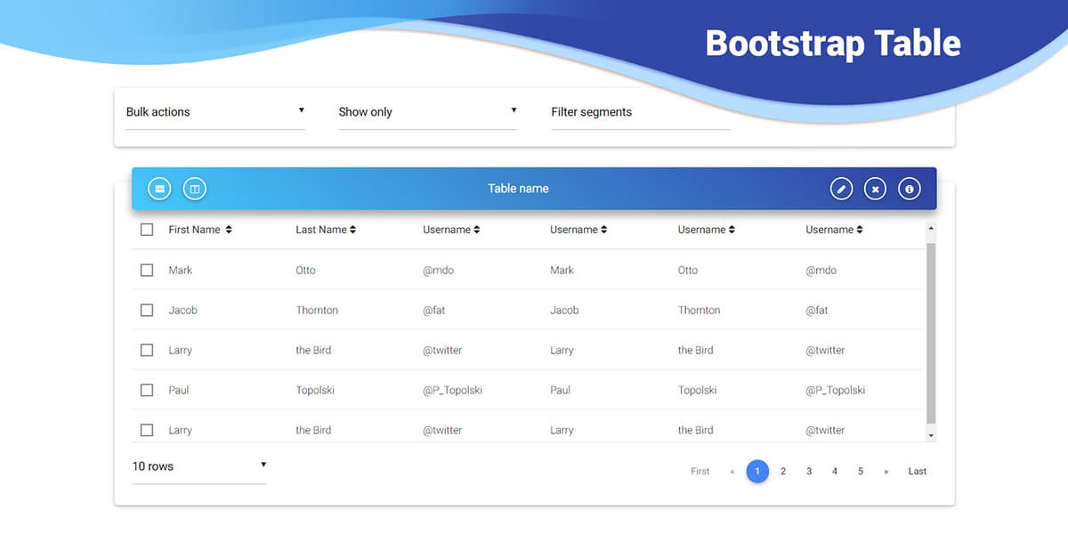 Sử dụng Bootstrap Table.js để hiển thị bảng dữ liệu
